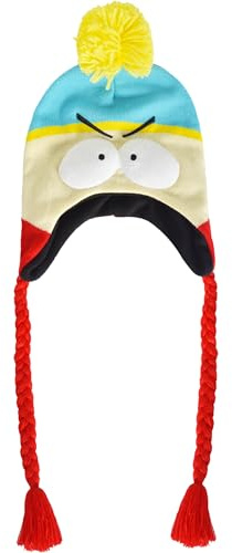 Concept One Unisex-Erwachsene South Park, Eric Cartman Peruvian Winter Knit Cap with Pom and Tassels Beanie-Mütze, Einheitsgröße