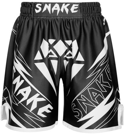 Runhomal Boxningsshorts, barn, pojke, MMA kickboxning, fitness träningskamp korta byxor sport kickboxning träning grappling Muay Thai strid 3–16 år, Typ L, 11-12 år