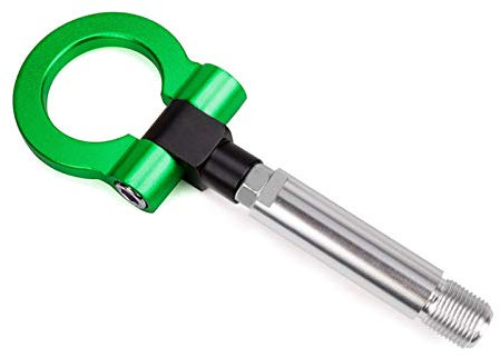 Abschlepphakenschraube Ankunft Rennspindel Aluminium-Zughaken-Ring-Kit (Color : Green)