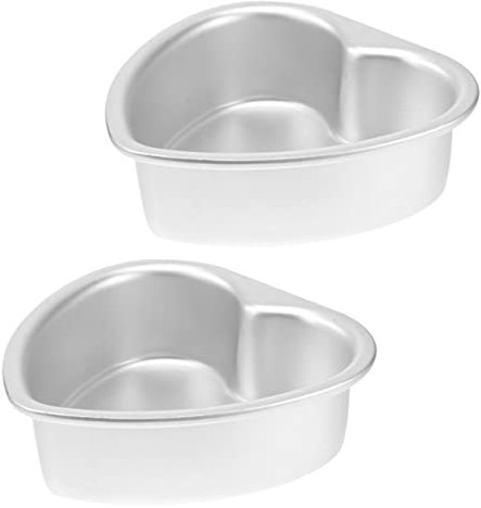 IMIKEYA 2stücke Herzform-kuchenform Aus Metall Antihaftbeschichtet Für Kekse Mousse Käsekuchen Leicht Zu Reinigen Herzform-kuchenformen Für Backen