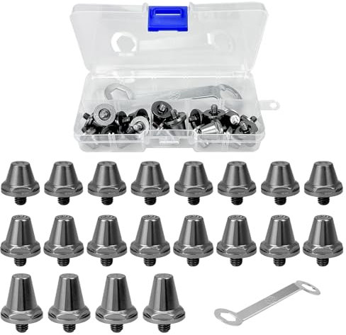 Boloest 20 STK Fußballstollen Aluminiumlegierung, Fußballschuhe Stollen, Ersatzstollen für Fußballschuhe, Kompatibel mit den meisten Fußballschuhen auf dem Markt(11mm/13mm/15mm)