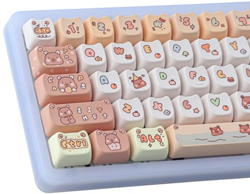 JakeTsai MAO Profile PBT Keycaps 60 percento, 137 tasti personalizzati sublimazione del colore Layout ANSI Keycap Set Compatibile con Cherry MX Switch Tastiera Meccanica