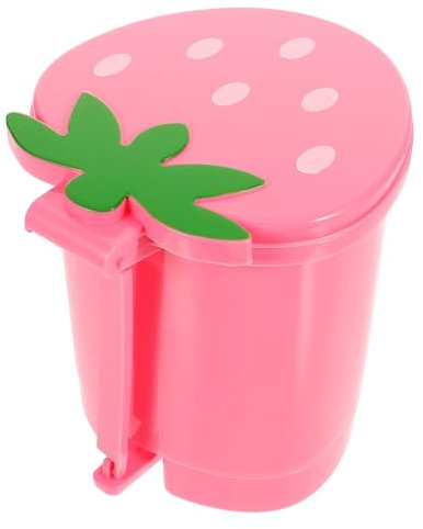 PRETYZOOM 2pcs Waste Bin Kitchen Small Office Trash Bin Bedside Wastebasket Design