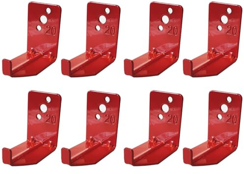 Fire Extinguisher Holder, 8PCS Universal Fire Extinguisher Holder Up to 9 kg, Iron Fire Extinguisher Bracket Set with Screws and Roll Plugs, Fire Extinguisher Mounts