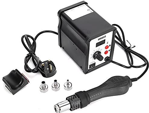 700W Digital Hot Air Gun with LED Display Adjustable Hot Air Gun Soldering Station Automatic Cold Wind Function Soldering Station for Softening Paint, Plastic, Removing Sticker