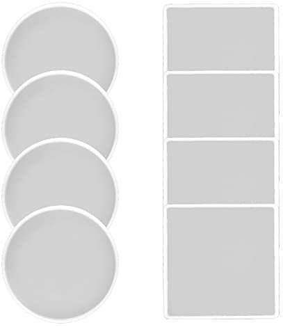 Lot de 8 moules carrés en résine de silicone époxy pour la fabrication d'œuvres d'art, décoration d'intérieur