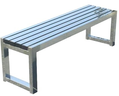Gartenbank Metall Modern Wetterfest Starke Tragfähigkeit, 2-Sitzer Gartenbank für Terrasse Balkon und Garten Parkbank Bis 300kg Belastbar 3 Größen(150cm)