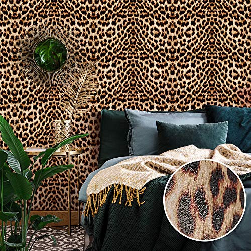 Wandschutzfolie Abstrakter Tierdruck Klebefolie Wandtattoo Leicht zu Entfernen Möbelfolie Selbstklebende Tapete Wandtattoo Schlafzimmer Tapete Selbstklebend Wallpaper for Living Room 38x250cm/3 roll
