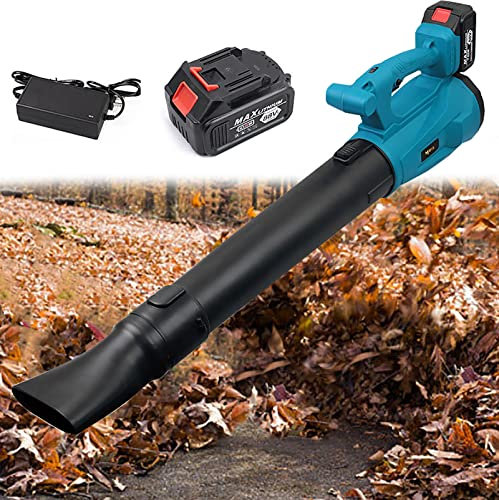 Soffiatore Soffiatore per Foglie Senza Fili, Asciugacapelli Elettrico Portatile Potente, Strumento Leggero per Soffiare la Neve, Regolazione del Volume dell'Aria a 6 Livelli, per Soffiare Foglie Cadu