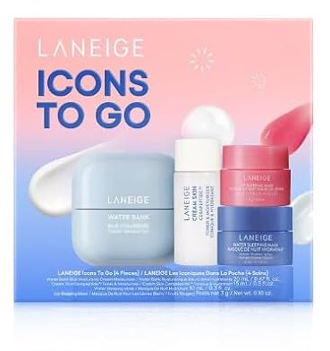 ANEIGE ORIGINAL | ICONS TO GO | Icons to Go Set - Gesichtspflege-Set | (Cerapeptide Skin Cream 15ml + Water Bank Feuchtigkeitscreme 20ml + Lippenmaske 3g) | von BELLA 5 stück (5er Pack)