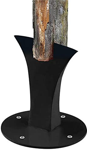 Cortadora de leña manual con cuña, cortadora de leña para estufas de leña, chimeneas y fogatas | Negro, naranja