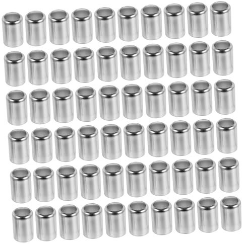 VILLCASE Stainless Steel Hose Fittings Compression Sleeves Suitable for Industrial Applications 100pcs Wear-Resistant and Easy Installation for Hydraulic Hose Crimping Tool Hydraulic