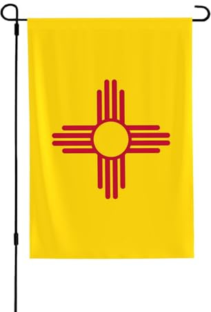 Bandera de Nuevo México. Adecuada para uso en interiores y exteriores, perfecta para el hogar, jardín, eventos y exhibiciones patrióticas.