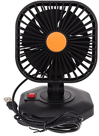 Tofficu Ventilateur Électrique Portable avec Lumière Ventilateur de Voiture USB pour Climatisation pour Intérieur et Extérieur