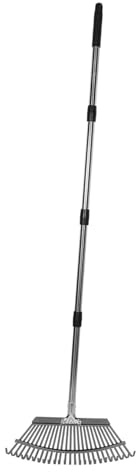 BESPORTBLE Rastrillo De Jardín Metálico De Dientes Rastrillo Pequeño y Fuerte para Recoger para Jardín Camping y Caravanas