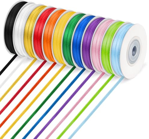 Satinband 3MM Geschenkband zum Geschenkverpackung DIY Party Dekoration