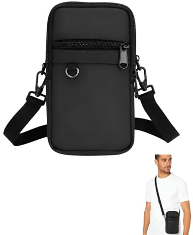 JEXOWIQ brustbeutel,handy tasche zum umhängen,Kleine Handy Umhängetasche Brustbeutel Wasserdicht mit RFID-Schutz,Smartphone Handytasche mit Umhängen für Passport,Kreditkarten,Münzen und Reise Zubehör