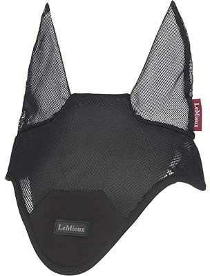 LeMieux Air-Tek nätluva – ridning flugöron – lätt nät – svart – XL