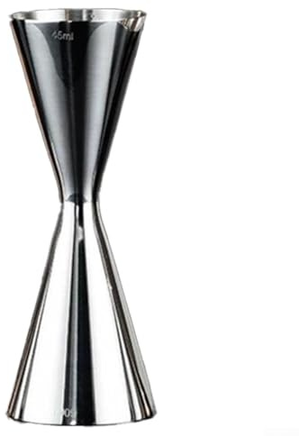 Misurino Cocktail Jigger Acciaio Doppia Misura 45/90ml Tazza Japan Style per Alcolici Liquori Miscelazione Bar(45/60ml)