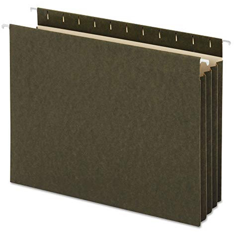 Universal 14160 Hanging Box Bottom File Pockets, 11 Point Stock, Letter, Standard Green, 10/Box by Universal