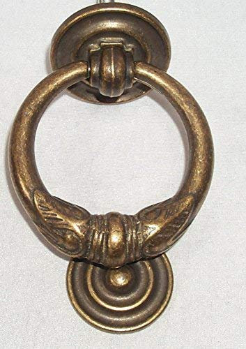 arterameferro Battente ad Anello in Ottone Brunito con Perno per Porta Portone