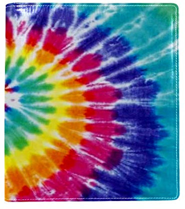 EZIOLY Colors Swirl dehnbarer Buchumschlag passend für die meisten Hardcover-Lehrbücher bis 22,1 x 16 cm, selbstklebender Stoff, für Schulbücher, waschbar und wiederverwendbar