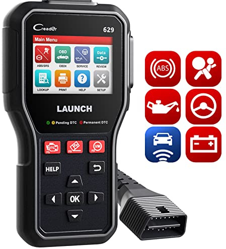 LAUNCH CR629 OBD2 Scanner ABS SRS Scan Tool with Active Test, 3 Service Oil/SAS/BMS Reset Tool, Full OBD2 Functions Car Code Scanner, Lifetime Free Update (More Powerful Than LAUNCH CR529, CRP123X)