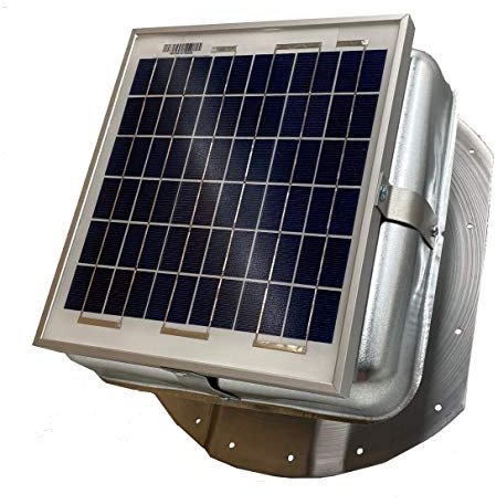 Solar Blaster Solar Mega RoofBlaster for 3.5 ribbed Conex Shipping Container Vent (Galvanized) | Solar Roof Vent Fan for Shipping Container Shipping Container Accessories Storage Container Vent