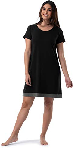 Fruit of the Loom Women's Super Soft and Breathable Sleep Shirt, Black, 4X
