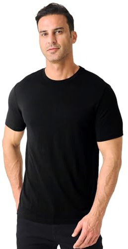 Merino Protect 100% Merino Wool T Shirts for Men Odor Resistance Base Layer Hiking Travel T-Shirt Soft Undershirt