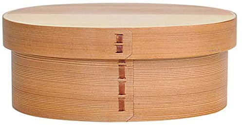 JMSL Japanische hölzerne Bento-Box, Lunchbox für Erwachsene und Kinder, Thermal-Lunchbox, Picknick-Camping-Sushi-Snack-Aufbewahrungsbehälter für Obst,Wood Color
