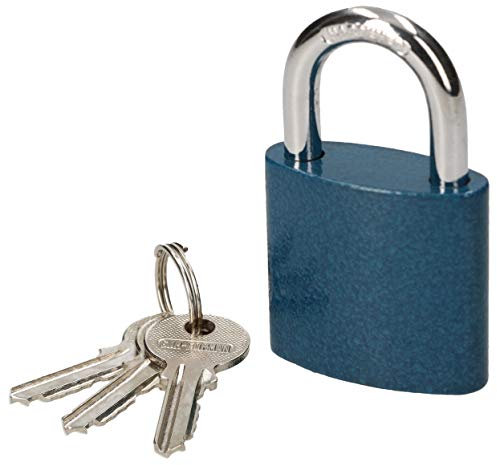 KOTARBAU® - Lucchetto in ghisa, 40 mm, per antifurto, universale, con alloggiamento blu