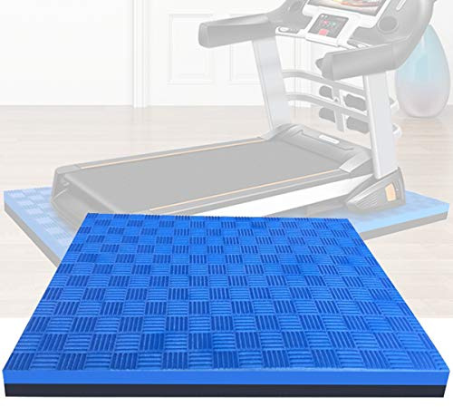 PPGE Home Matte für Laufband Bodenschutzmatte Schallschutzmatte Antivibrationsmatte Unterlage Antirutsch Antirutschmatte Fitnessgeräte Schutzmatte Fitnessgeräte Unterlegmatte Blue+Black-160×80×2.5 cm