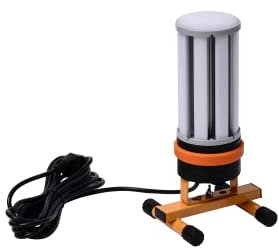 MeFard Faretto LED per Cantiere 45W, Lampada Portatile da Lavoro, 5400LM, Illuminazione 360°, Impermeabile IP64. (Copertura bianca 5400lm)