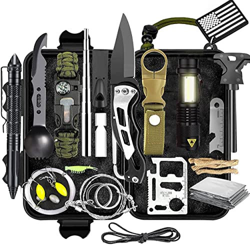 Er ist Schon bei Uns reich Survival Kits gesucht Groß und verbessertes Militärisches Überlebenskit 44-in-1 Notfall Survival Gear ZS-77