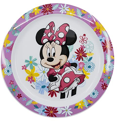 Stor Minnie, piatto riutilizzabile in plastica per bambini, adatto al microonde