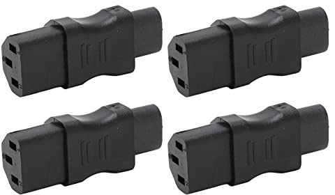 IEC320 C8 auf C13 Netzkabeladapter, 4-teiliges Universal-Standard-Computer-Netzteil für PDU-Gehäuse-Netzteil, USV-Buchse