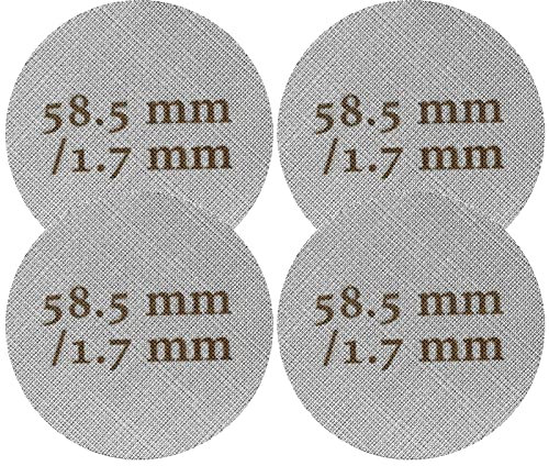 Puck Screen 58mm, Puck Screen 58.5 Puck Sieb Mellbree 4 Stück Gesinterte Kaffeefilter für Espresso Coffee Siebträger Zubehör 1.7mm Dicke 150μm Edelstahl 316 Wiederverwendbar Rostfrei