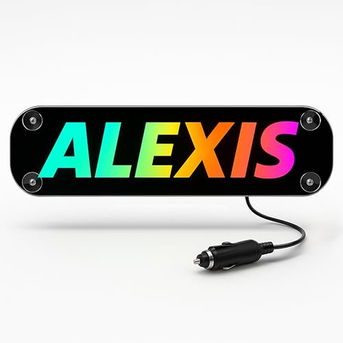 Personalisierbares Leuchtschild mit Laser-Gravur, 30 x 10 mm, Stick-Oliver® – LED-Tafel, Straßenschild mit Vorname, Nachricht, Vorname... [Personalisierbares Leuchtschild]