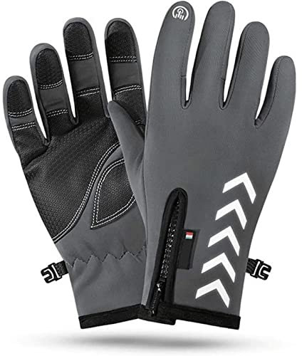 GAENZA Neu Herren-Damen-Handschuhe, Dicker, Flauschiger Samt-Fäustlinge mit Reißverschluss, rutschfeste Vollfinger-Handschuhe für Outdoor-Sportarten Radfahren Winterhandschuhe