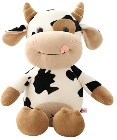 KJoet Vaca Peluche Suave De Animales Dibujos Lindo Juguete Muñeco De Juguetes Plush Pequeños para Niños Regalo De Cumpleaños 30cm