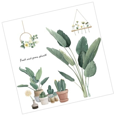 Gadpiparty Autocollant Mural En Pvc Végétal Amovible Décoratif, Papier Peint De Décoration Intérieure, Autocollant Adhésif Facile à Poser Pour Chambre, Salon, Crèche –, Style Nordique