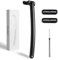 Durimi Men's Ergonomic Back Hair Remover, Black, Stainless Steel, Wet/Dry Shave, Easy Reach Long Handle, Suitable for Men