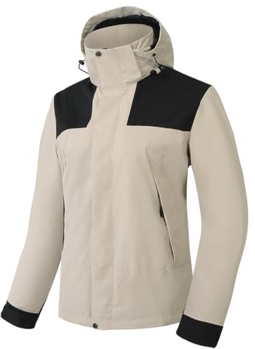 PADOLA Jacket Giacca Da Donna Giacca Impermeabile Giacca Da Pioggia Leggero Giacca Casual Con Cappuccio Giacca Da Montagna(GRIGIO,L)