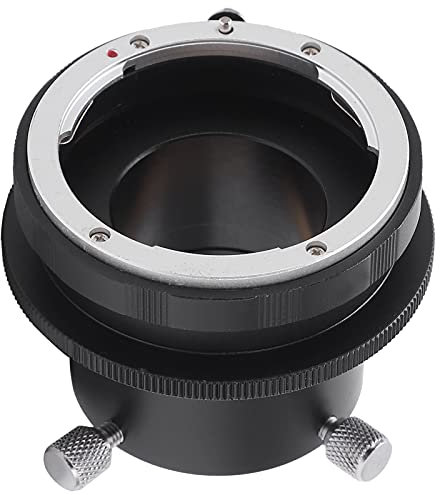 1.25in Aluminum Alloy Macro Lens Adapter for F Lens Mount to Eyepiece Telescope Camera Adapter - Full Metal Construction, Black Color