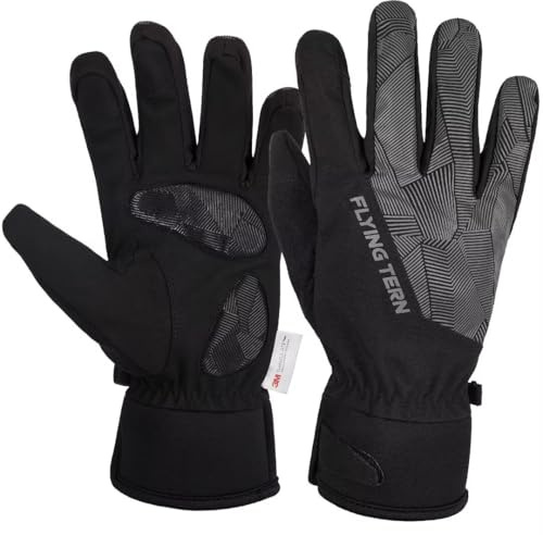 ROTTO Guanti Invernali Uomo Donna Impermeabile Isolato 3M Thinsulate Termico per Ciclismo Sci Escursionismo Corsa Bici