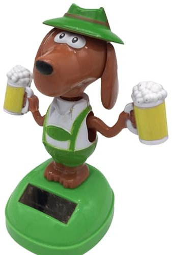 Uhngw Wackelkopfspielzeug für Kinder | Hund Solar Armaturenbrett Puppe Auto dekorative Schaukel Spielzeug,Solarbetriebene tanzende Wackelkopffiguren für, das Büro, den Schreibtisch zu Hause