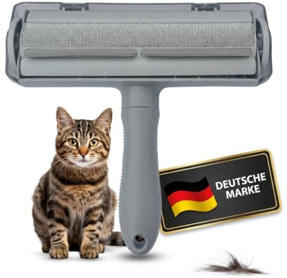 LuckyFlex® Tierhaarentferner – Katzenhaarentferner & Fusselrolle für Tierhaare – Fusselbürste zum Hundehaare entfernen – Wiederverwendbare Tierhaarbürste, ohne Kleber, für Sofa & Bett