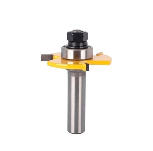 1pcs Biscuit Joint Slot Cutter Router Bit,1/4-Inch 1/2-Inch Shank 3-Wing Slot Woodworking Milling Cutter(6.35x2x5.56)