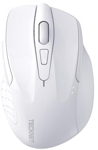 TECKNET Souris sans Fil Silencieuse, 4800 DPI Souris Bluetooth (Tri-Modes: BT 5.0/3.0+2.4G), 30 Mois d'autonomie de la Batterie, Souris sans Fil pour Ordinateur Portable, Windows, Mac OS, Android
